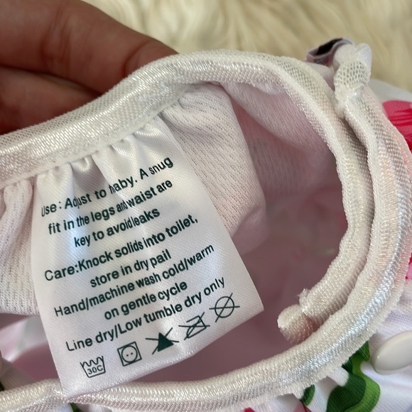 Alvababy floral pink azaleas reusable snap button baby diapers swim diaper OS - Picture 13 of 16